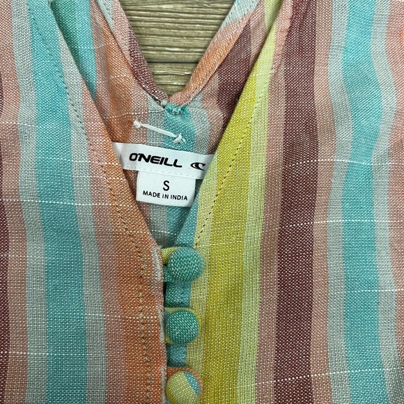 NEW O'NEILL Zera Stripe Crop Top Multi Colored - Size S - Picture 4 of 7